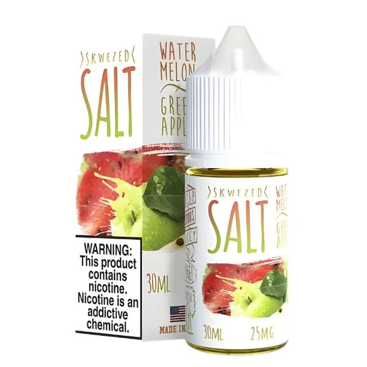 Skwezed Watermelon Green Apple Ice 30ml nic salt bottle, sweet and tart Mix flavour