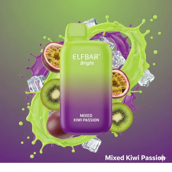 ELFBAR Bright 6000 puffs disposable vape, front view with flavour label