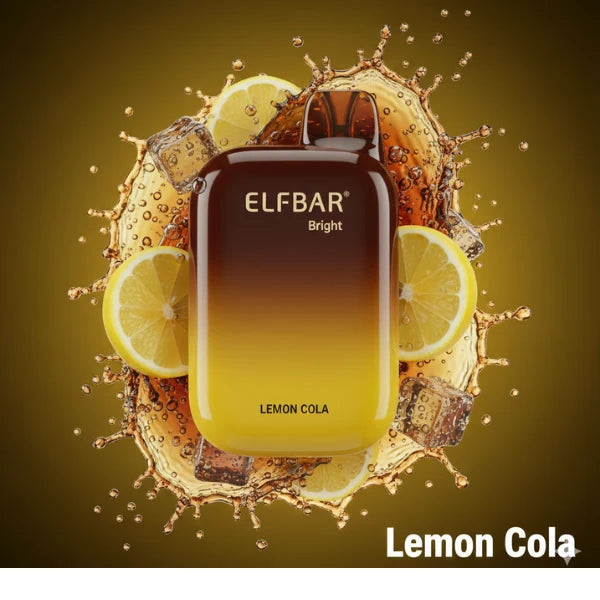 ELFBAR Bright 6000 puffs disposable vape, side profile of the 10ml prefilled device