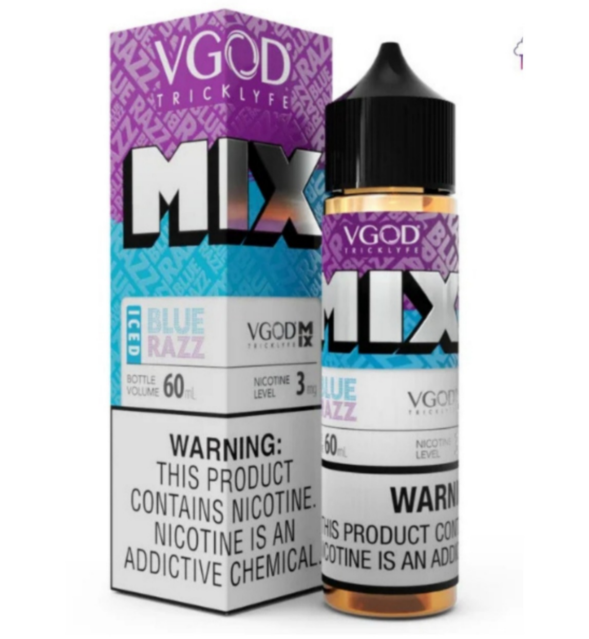VGOD Iced Blue Razz Freebase E-Liquid 60ml