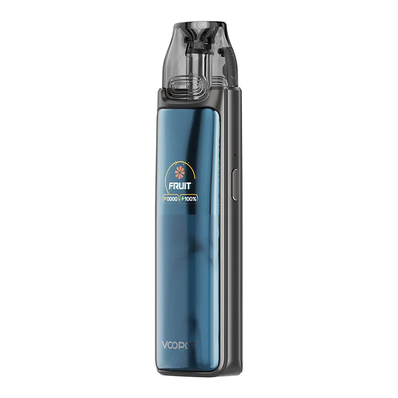 VOOPOO VMATE MAX 2 pod kit in Denim Blue, rear view of the textured panel