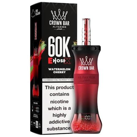 Al Fakher Crown Bar E-Hose X 60000 Puffs disposable vape in Watermelon Cherry flavour