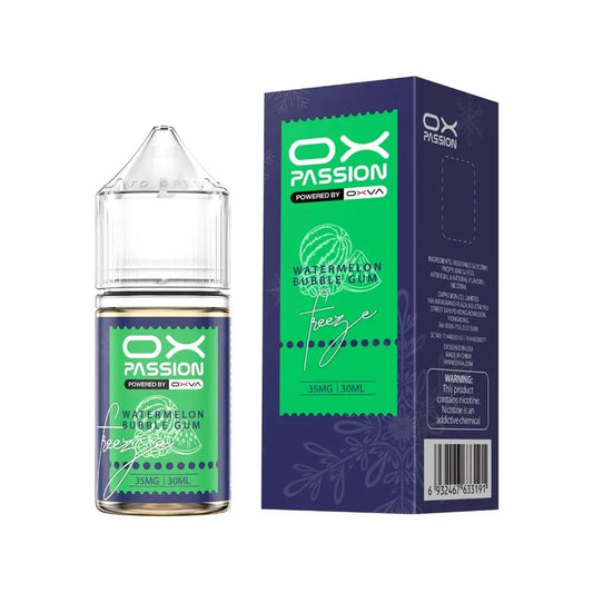Ox Passion Watermelon Bubblegum 30ml Nic Salt bottle front label