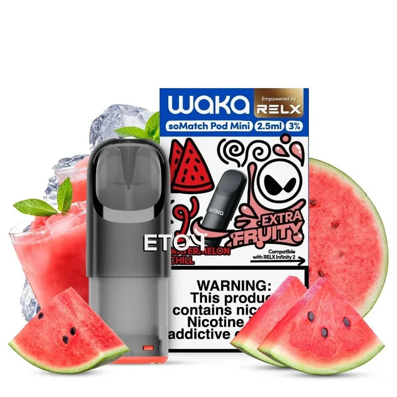 WAKA soMatch Mini prefilled replacement pod in Watermelon Chill, 2ml