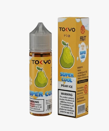 Tokyo Super Cool Pear Ice Freebase E-Liquid 60ml bottle product photo