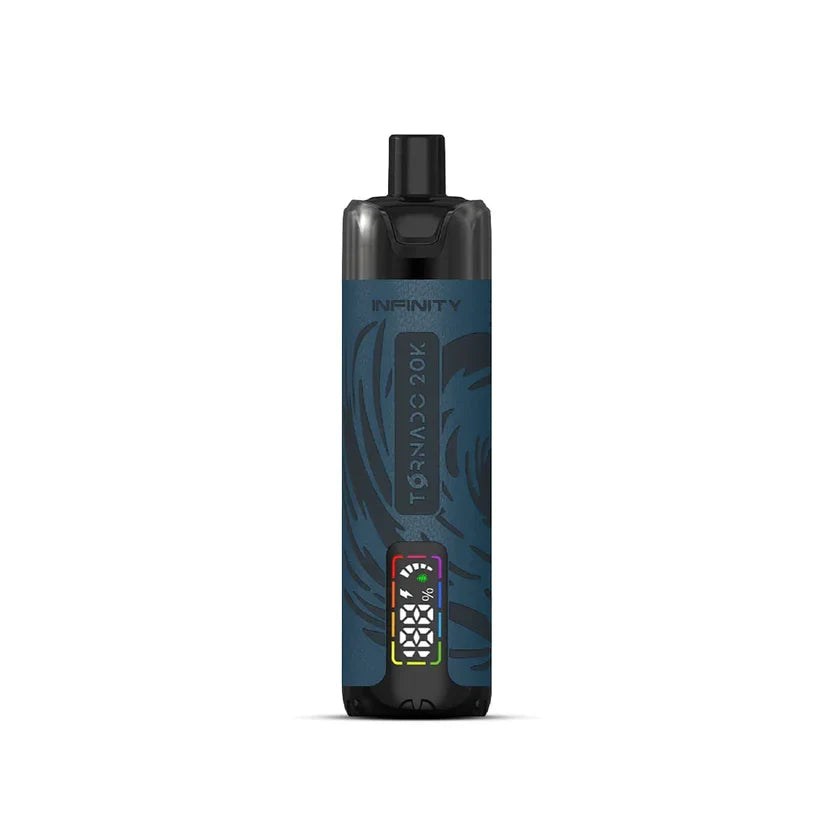 Infinity Tornado Blackcurrant Ice 20000 puffs disposable vape, device front view