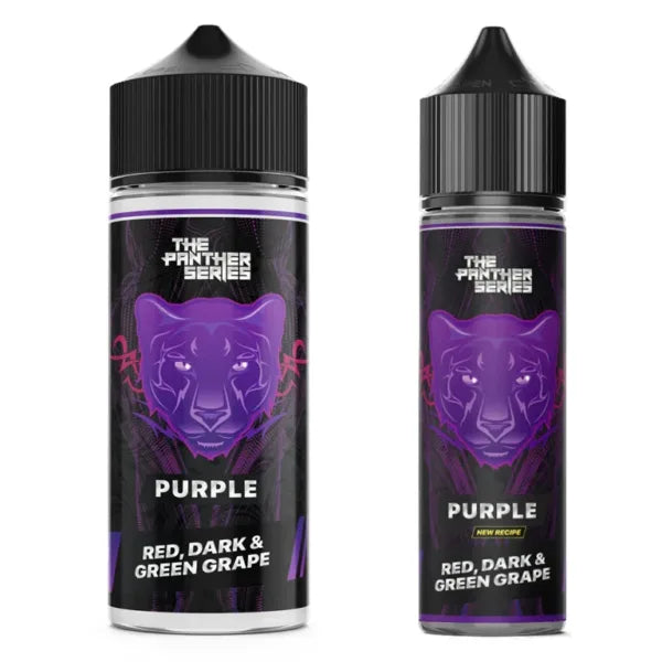 Dr Vapes Purple Panther grape and berry ice e-liquid in 60ml and 120ml bottles