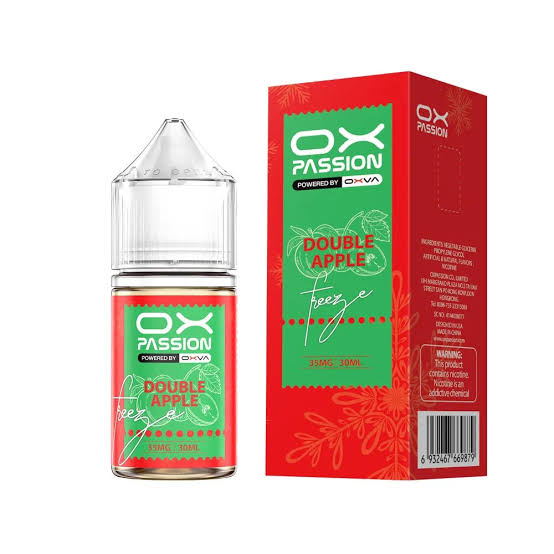 Ox Passion Freeze Double Apple 30ml nic salt bottle, front view