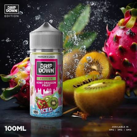 Drip Down Edition Kiwi Dragon Fruit Ice 100ml freebase bottle product photo