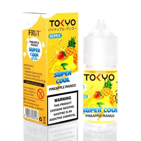 Tokyo Super Cool Pineapple Series 30ml nic salt, Pineapple Mango flavour bottle