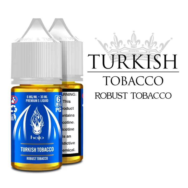 Halo Turkish Tobacco 30ml nic salt e-liquid bottle, stocked in 35mg and 50mg