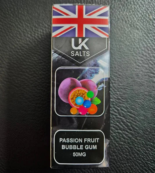 Uk Salts Passion Fruit Bubble Gum 30ml